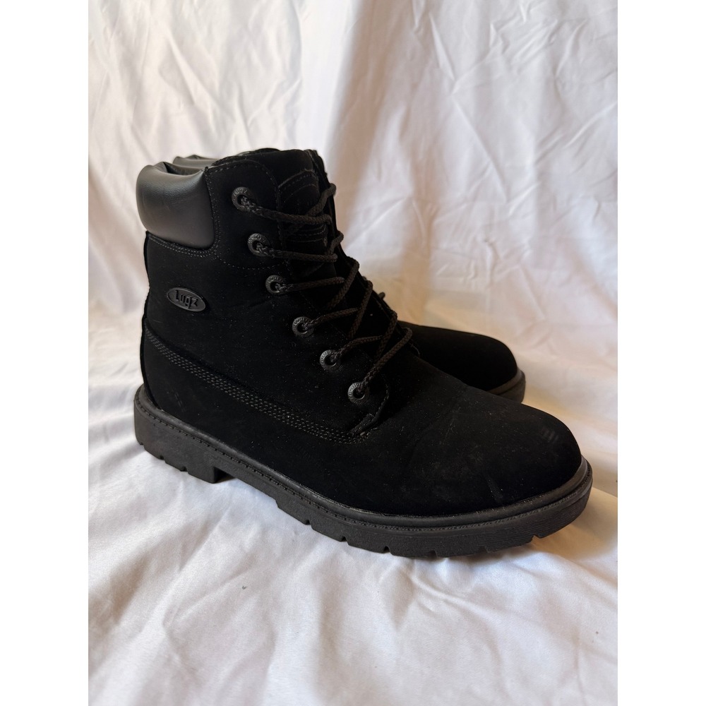 Lugz Womens Black Combat Ankle Boots BRACHD-001 Size 9 Lace Up Lug Sole